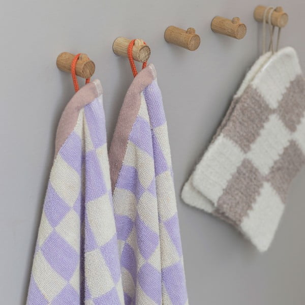 Светложълто-лилава кърпа за баня от органичен памук 70x133 cm Retro - Mette Ditmer Denmark-image-2