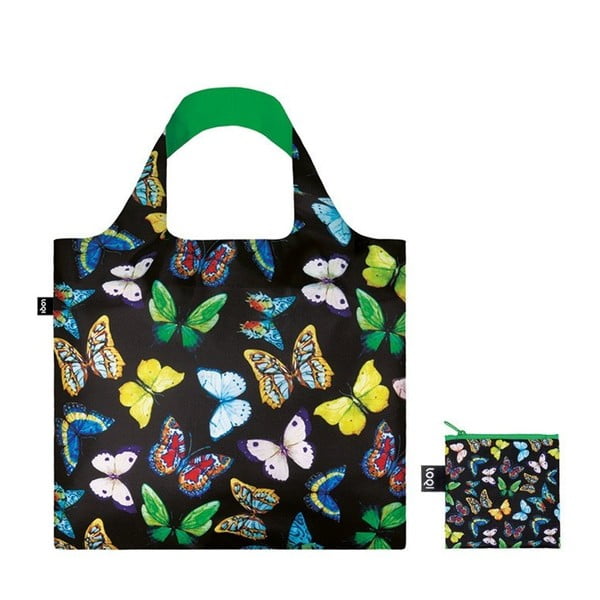 Сгъваема чанта за пазаруване с джоб Пеперуди - LOQI