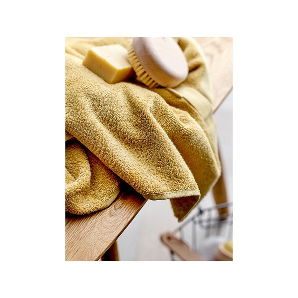 Жълта кърпа от органичен памук 70x140 cm Comfort - Södahl-image-2