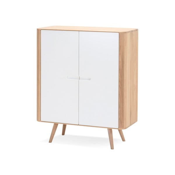 Шкаф от дъбова дървесина , 90 x 110 cm Ena - Gazzda-image-2