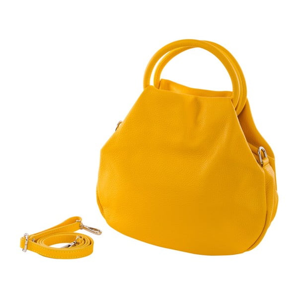 Žlutá kabelka z pravé kůže Andrea Cardone Dolcezza