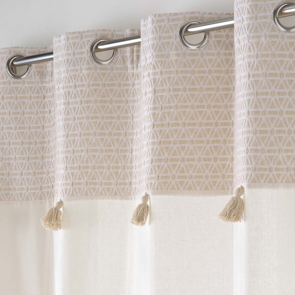 Бяло/бежово перде със смес от памук 140x240 cm Milano – douceur d'intérieur-image-2