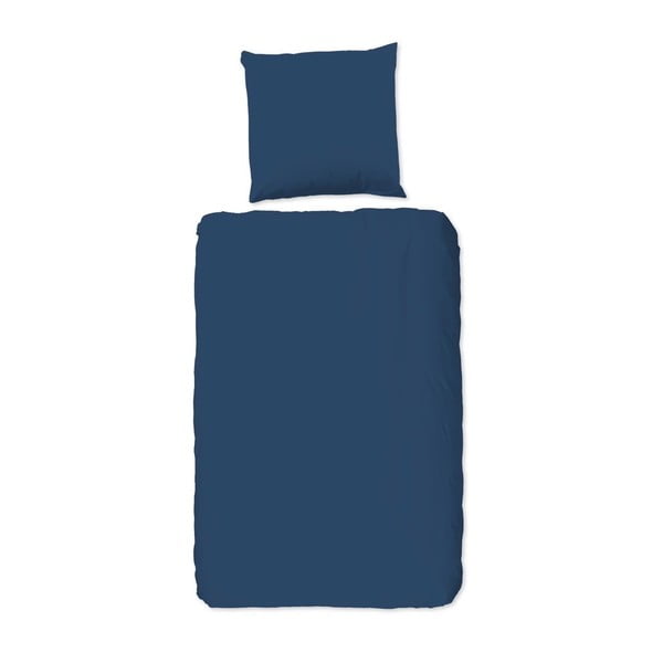 Синьо памучно единично спално бельо versal, 140 x 220 cm Uni - Good Morning
