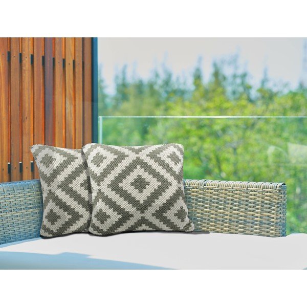 Възглавница за открито от рециклирана пластмаса Ava, 45 x 45 cm - Green Decore-image-3