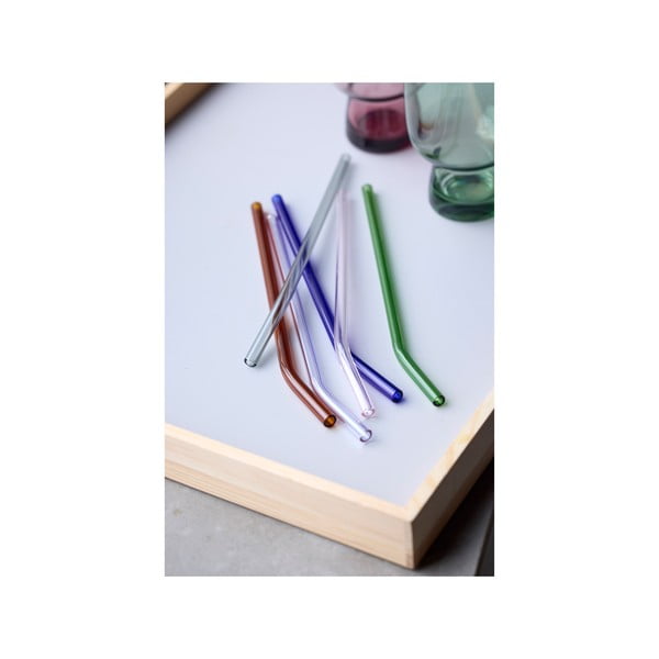 Стъклени сламки с четки за почистване в комплект от 4 бр. – Lyngby Glas-image-3