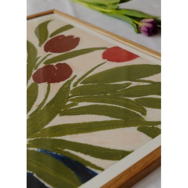 Постер 70x50 cm Tulips in a Blue Vase – Anine Cecilie Iversen – The Poster Club-image-2