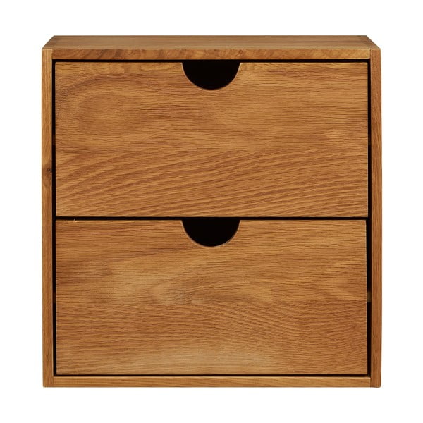 На няколко нива стенен рафт от масивен дъб в естествен цвят 18 cm Townsville – House Nordic