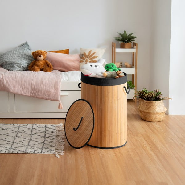 Бамбуков кош за пране естествен 70 l Bamboo – Compactor-image-1