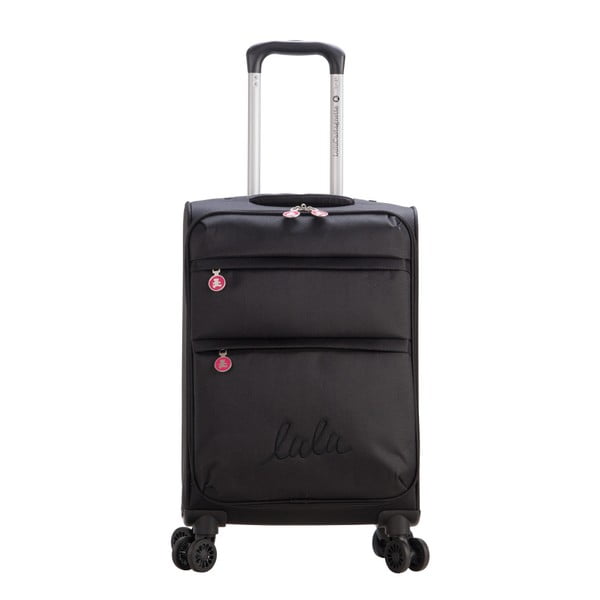 Черен багаж Lulucastagnette Luciana на 4 колела, 71 л - LULUCASTAGNETTE