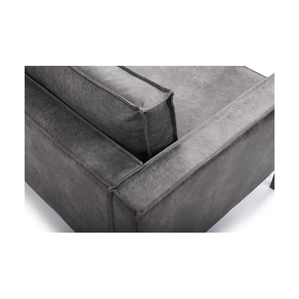 Тъмносив диван от изкуствена кожа 216 cm Rate - Scandic-image-3