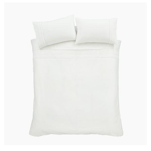 Бяло двойно  спално бельо 200x200 cm Broderie Anglaise – Catherine Lansfield