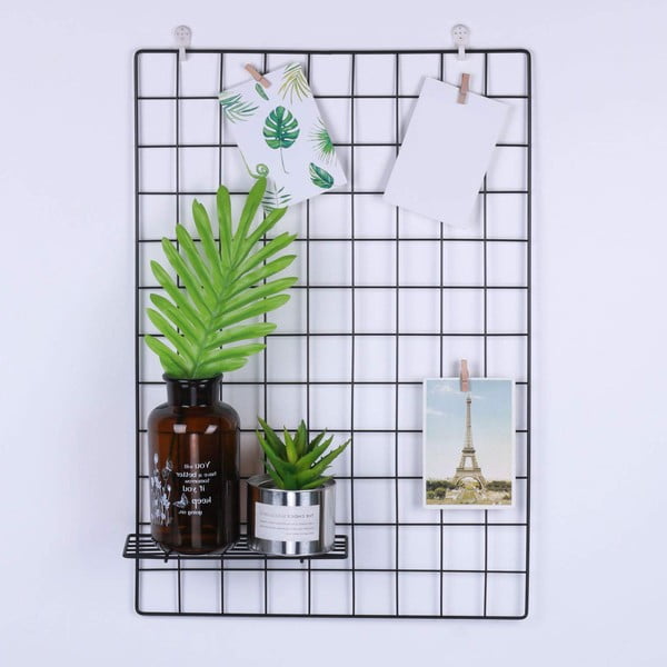 Черен допълнителен рафт за таблото за напомняне, дължина 24 cm - Evila Originals-image-4