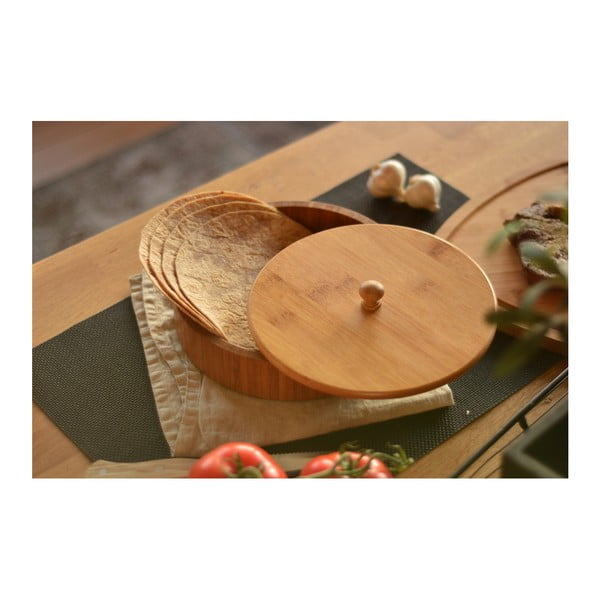 Бамбукова кутия за съхранение на тортили , 20 x 20 cm Pekit - Bambum-image-2