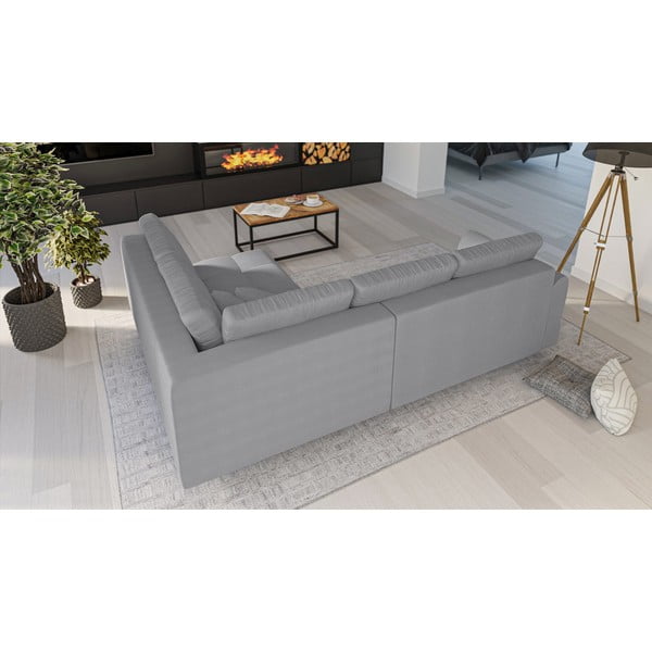 Сив ъглов диван (десен ъгъл) Ariella - Ropez-image-3