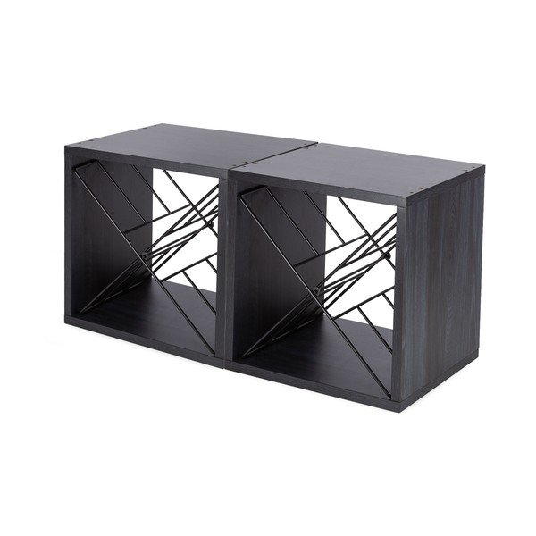 Черна стойка за вино за 12 бутилки - Compactor-image-2