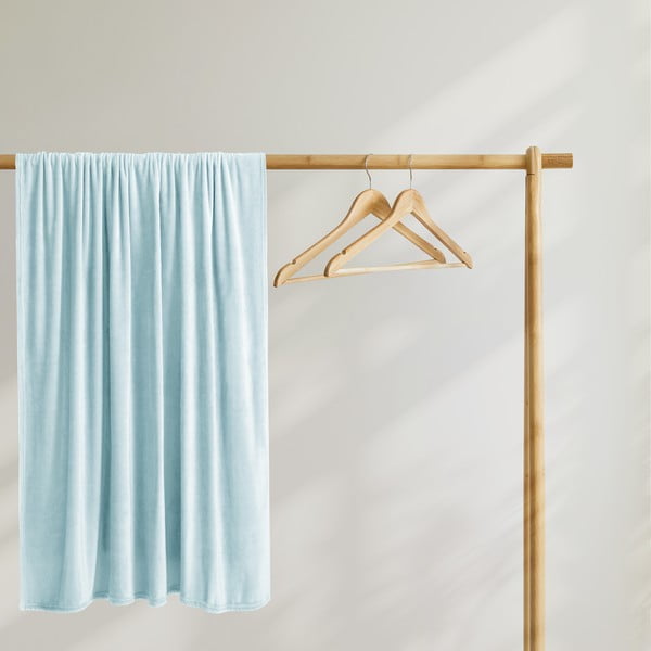 Светлосиньо одеяло от микрофибър , 160 x 210 cm Mic - DecoKing-image-4