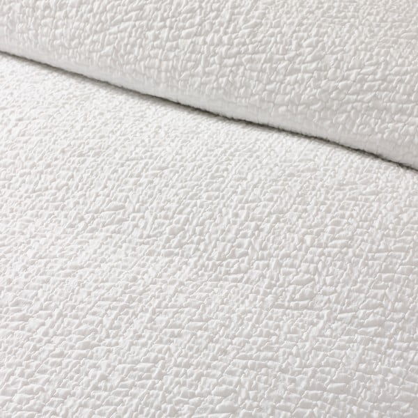 Бяло единично  крепово спално бельо 135x200 cm Crinkle Seersucker – Catherine Lansfield-image-3