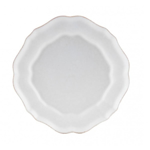 Бяла каменоделска десертна чиния Impressions, ⌀ 22 cm - Casafina