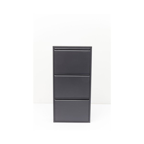 Антрацитно черна метална етажерка за обувки Caruso - Kare Design-image-1