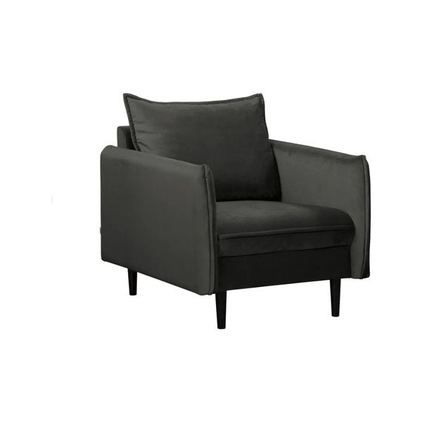 Тъмносиво кадифено кресло Juli – Ropez