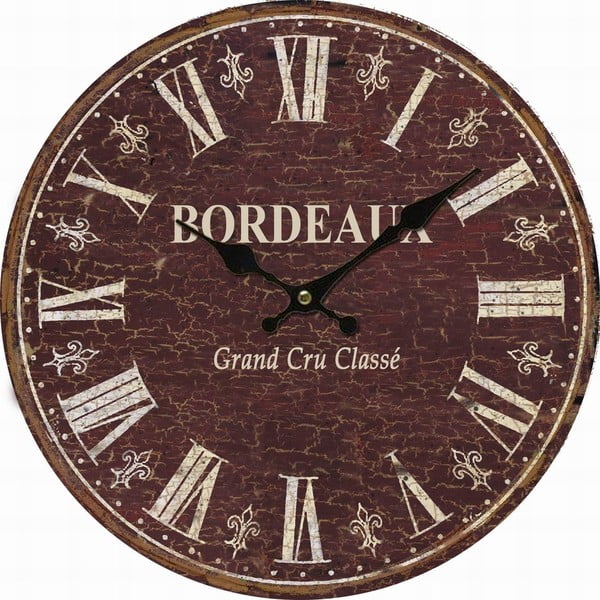 Nástěnné hodiny Antic Line Bordeaux, 34 cm