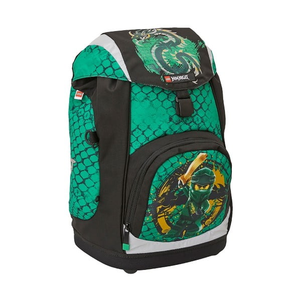 Зелена ученическа чанта Ninjago Green Nielsen - LEGO®