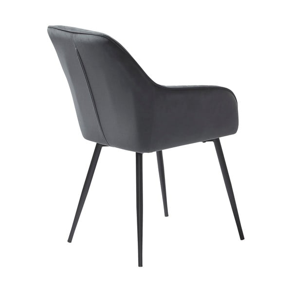 Сиви тапицирани трапезни столове в комплект с подлакътници 2 бр. Nolan Stripe – Unique Furniture-image-3