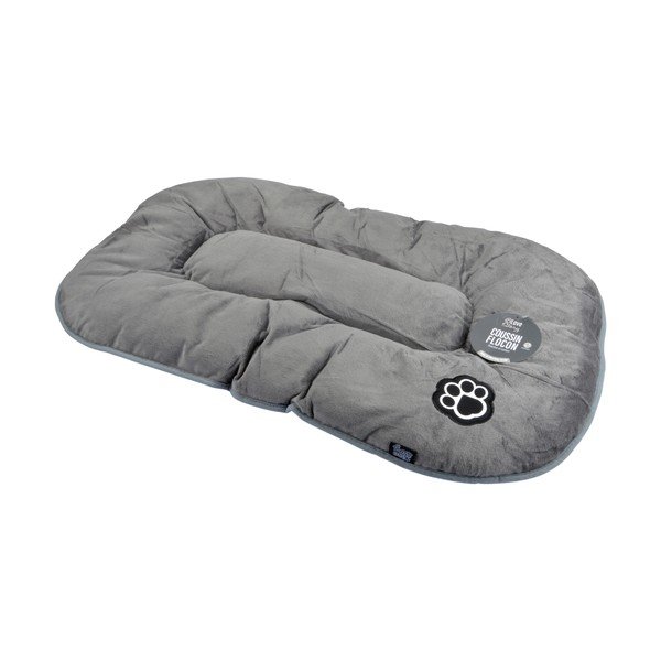 Сиво велурено легло за домашни любимци за куче 107x62 cm Flakes – Love Story-image-2