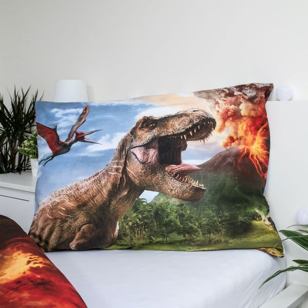 Единично  памучно детско спално бельо 140x200 cm Jurassic World "Volcano" – Jerry Fabrics-image-3