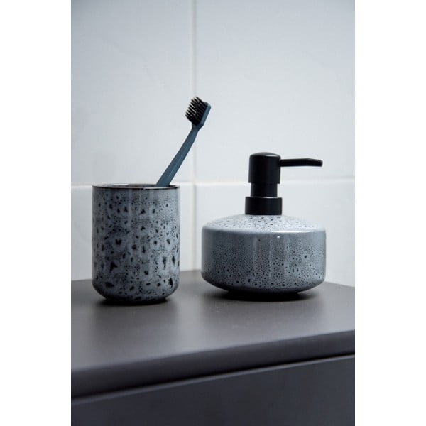 Сива керамична чаша за четки за зъби Oviedo - Wenko-image-1