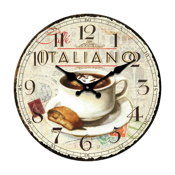 Стъклен часовник за кафе, 30 см - Postershop