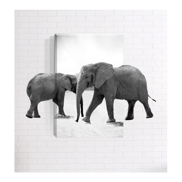 3D картина за стена "Слон", 40 x 60 cm - Mosticx