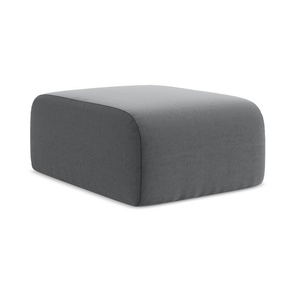 Сива кадифена табуретка Lani – Makamii