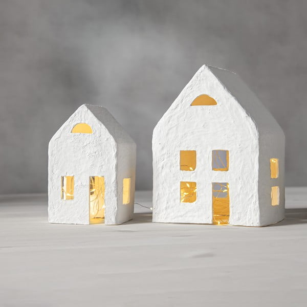 Бяла коледна светлинна украса 2 бр. Plain – Star Trading-image-2