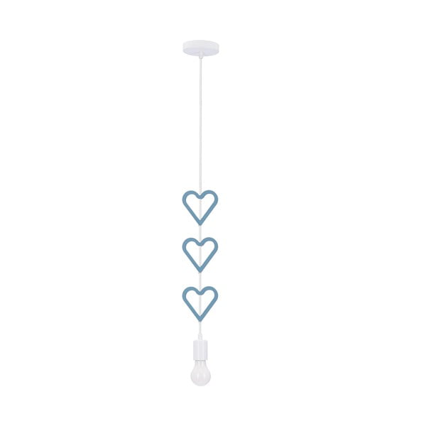 Бяло-синя детска лампа с метален абажур Single - Candellux Lighting