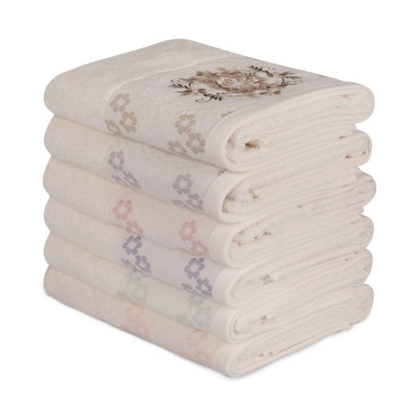 Комплект от 6 памучни кърпи Daireli Mesmo, 50 x 90 cm - Foutastic