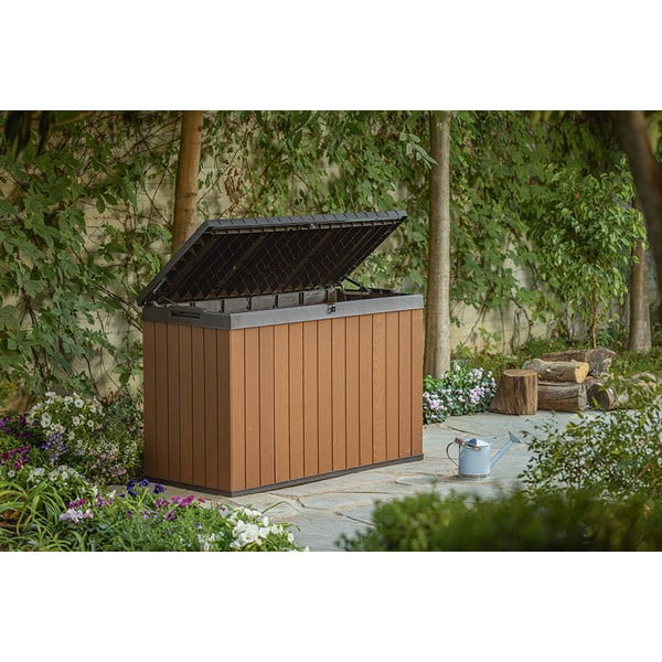 Кафява пластмасова градинска кутия за съхранение Darwin – Keter-image-1