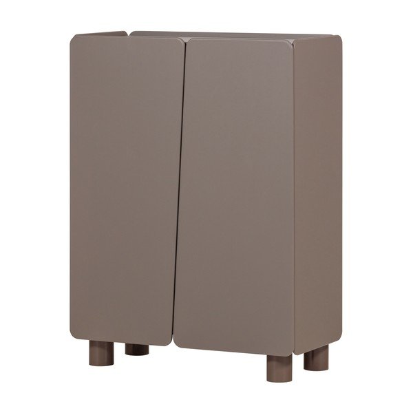 Кафяво шкафче от масивен бор 100x135x45 cm Root – WOOOD