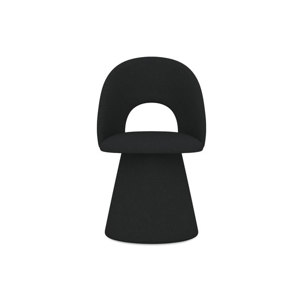 Черен тапициран трапезен стол Kalo – Makamii-image-1