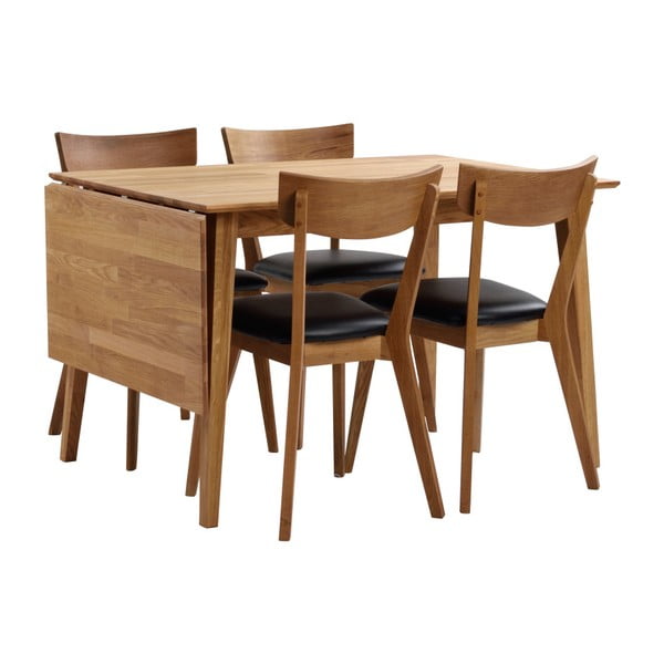 Естествена сгъваема маса за хранене от дъб , 120 x 80 cm Filippa - Rowico-image-3