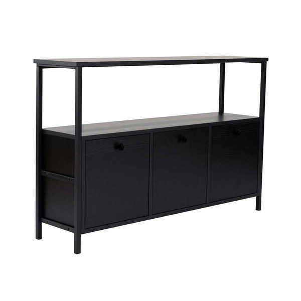 Черна матова конзолна маса 29,5x120 cm Solace – Kalune Design-image-2