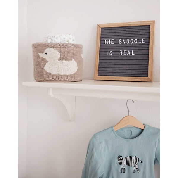 Бежов памучен органайзер Патица, ø 16 cm - Kindsgut-image-1