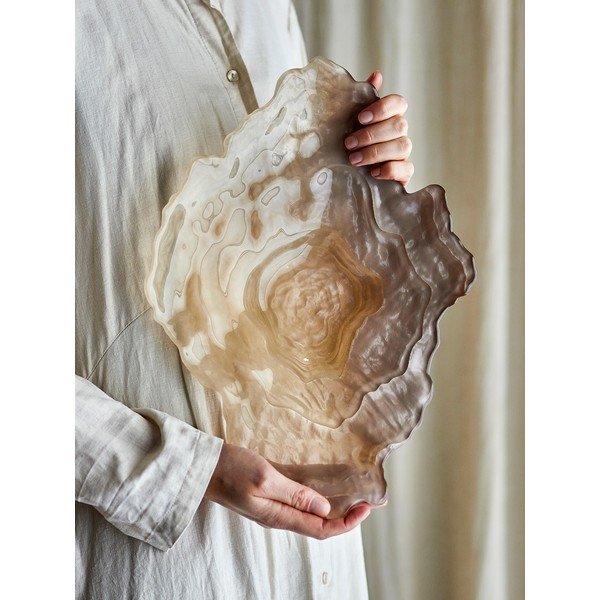 Стъклена декоративна купа 29x38 cm Aiku – Bloomingville-image-1