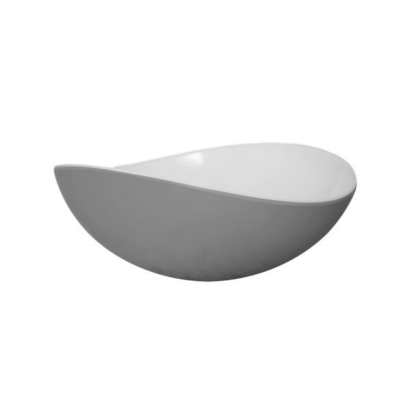 Šedá miska Entity, 16.5 cm