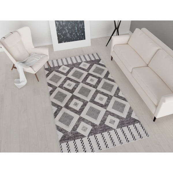 Сив килим за миене 180x120 cm - Vitaus-image-1