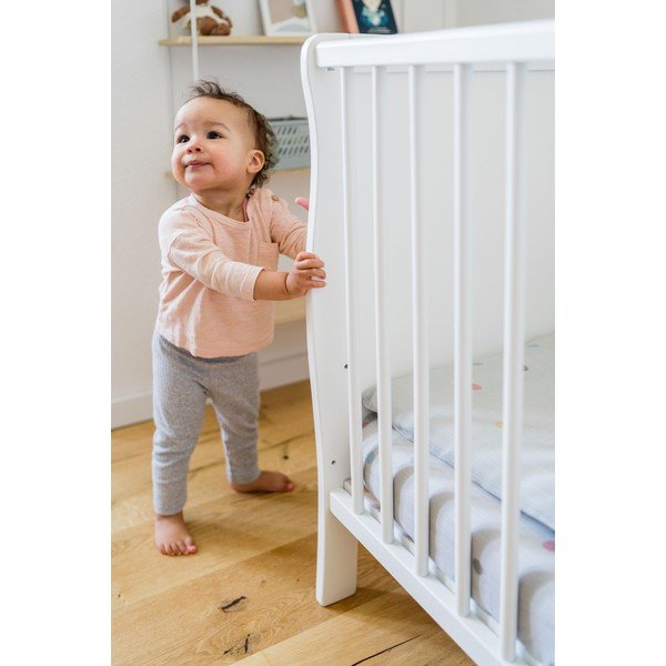 Сив муселинов чаршаф за бебета Dots, 60 x 120 cm - Kindsgut-image-1