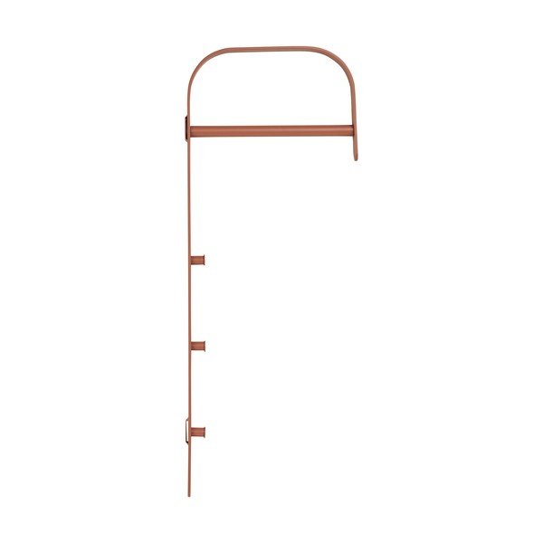 Метална стенна стойка за дрехи в цвят кафяв коняк 30x80x3 cm Gresto – House Nordic-image-3