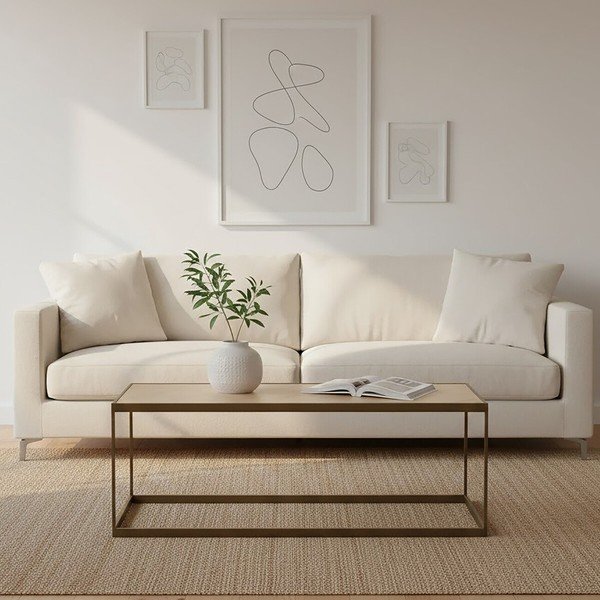 Кафява/в естествен цвят масичка за кафе с дъбов плот 40x120 cm Grenoble – Premier Housewares-image-1
