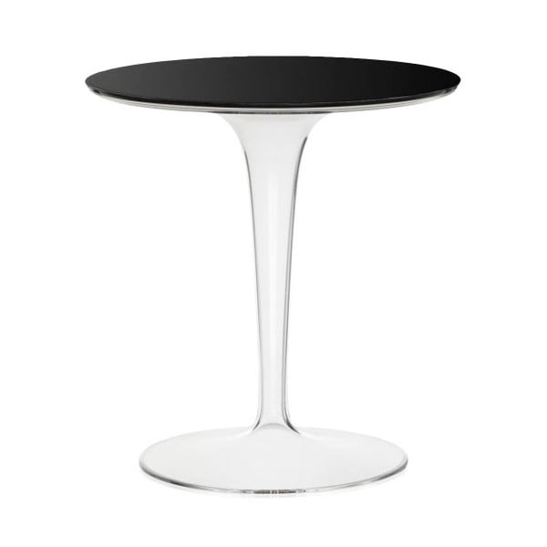 Černý stolek Kartell Tip Top Glass