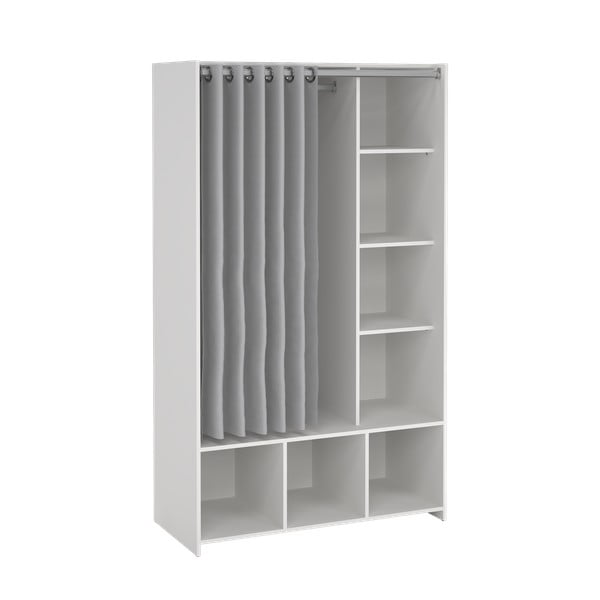 Бяло-сив гардероб 105x180 cm Kit - Tvilum-image-2